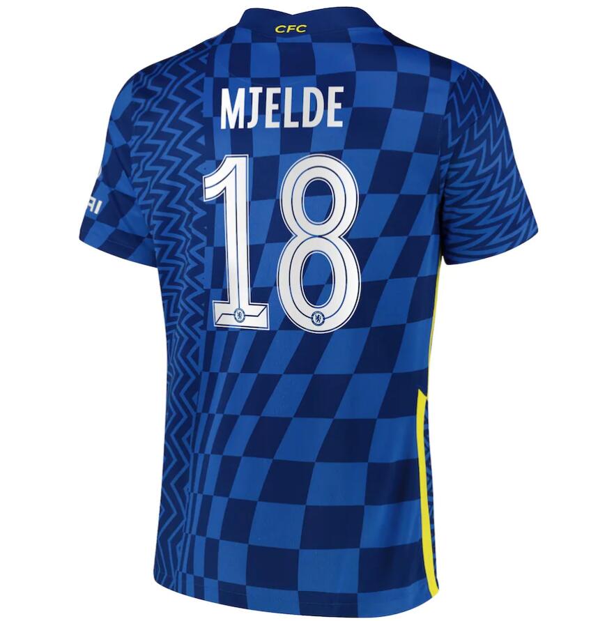 2021/22 Chelsea Cup Home Kit Soccer Jersey with Mjelde 18 printing